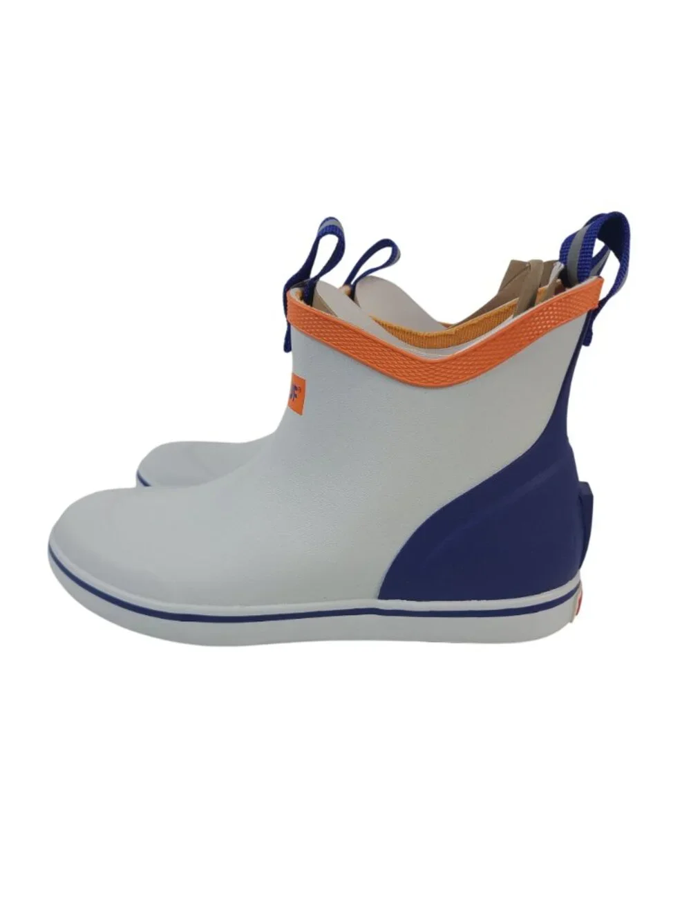 NEW Xtratuf Youth Ankle Deck Boots Sz US 2 White & Blue Waterproof